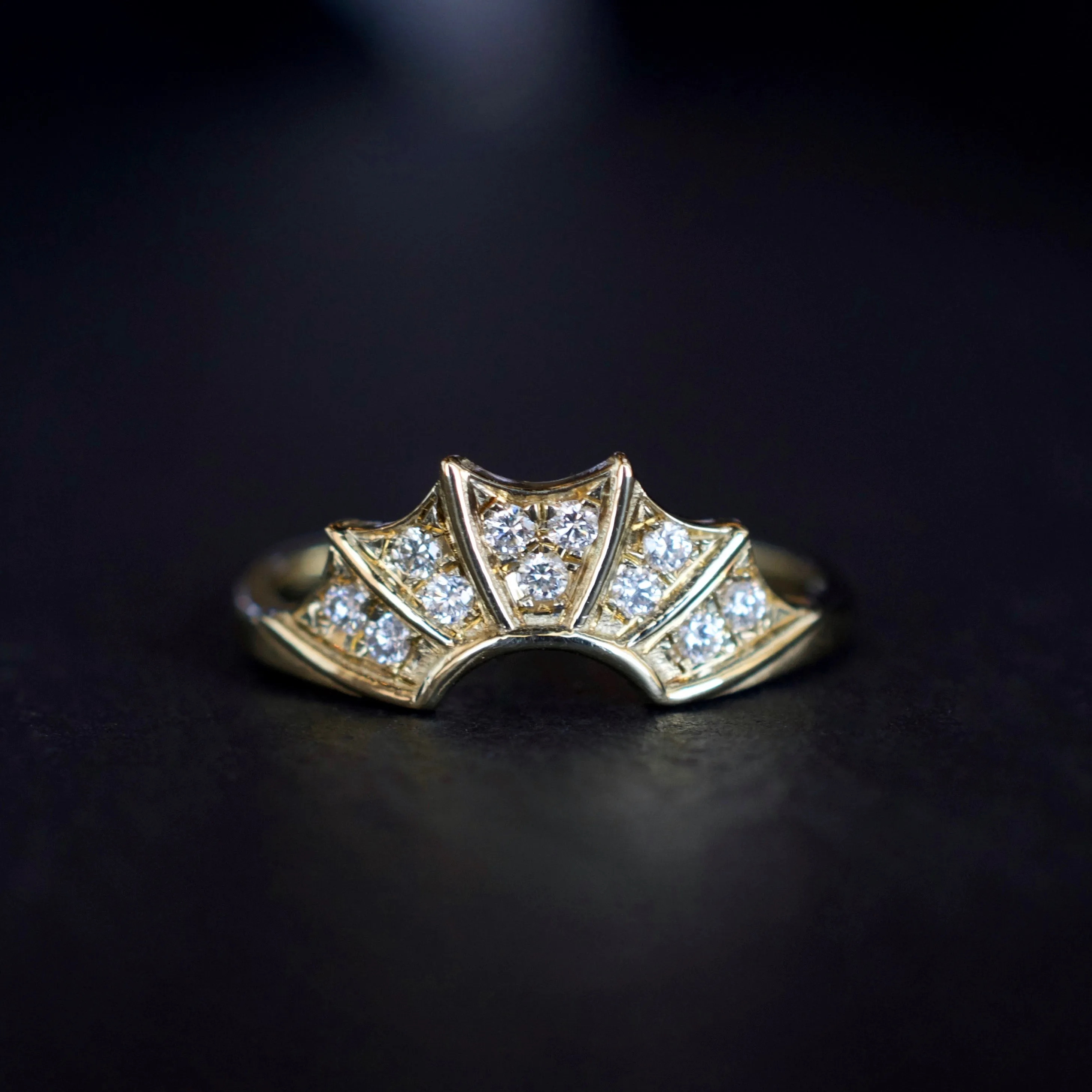 Diamond Pave Batwing Ring