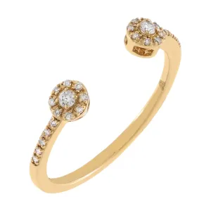 Diamond Rounded Claw Ring 14K