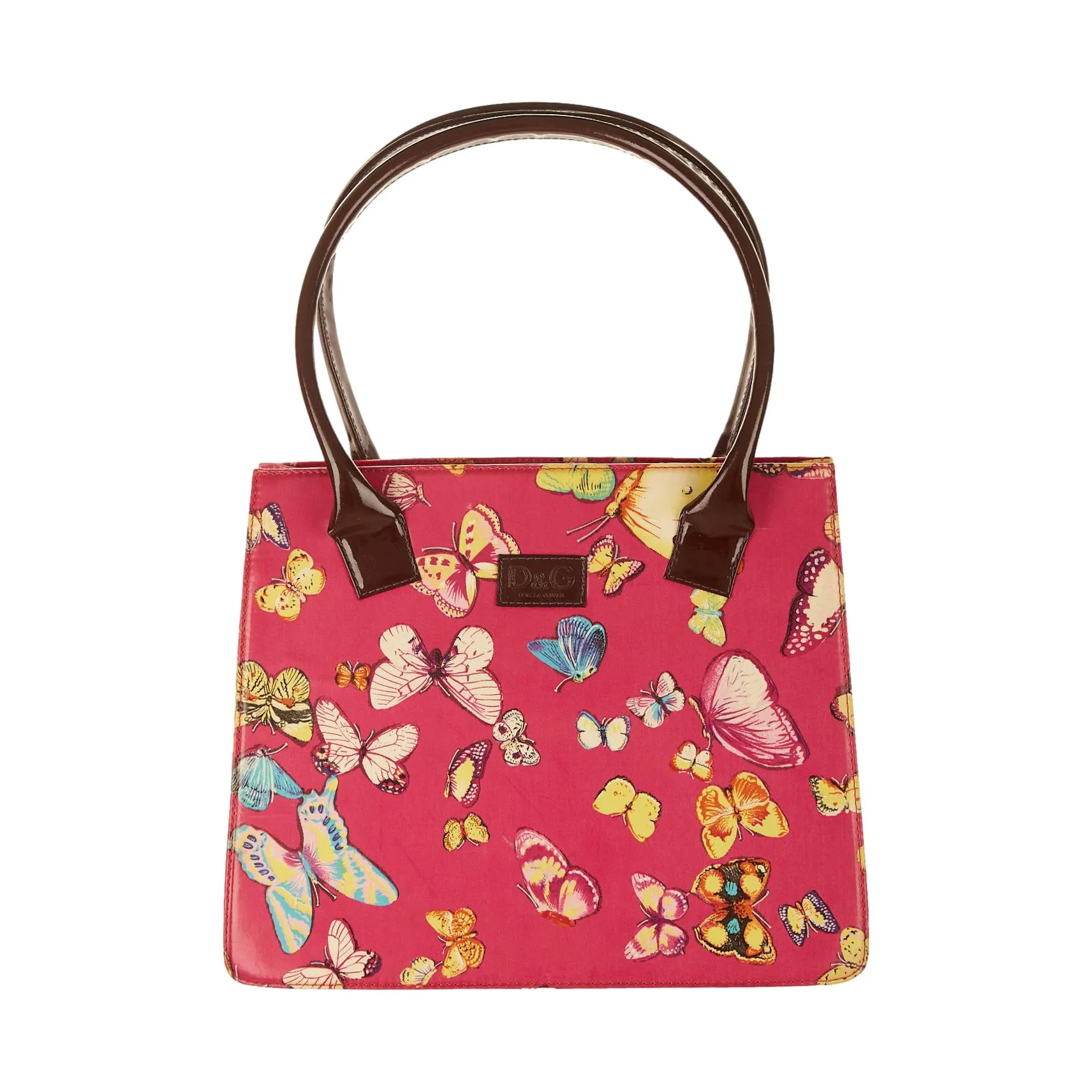 Dolce & Gabbana Pink Butterfly Top Handle Bag