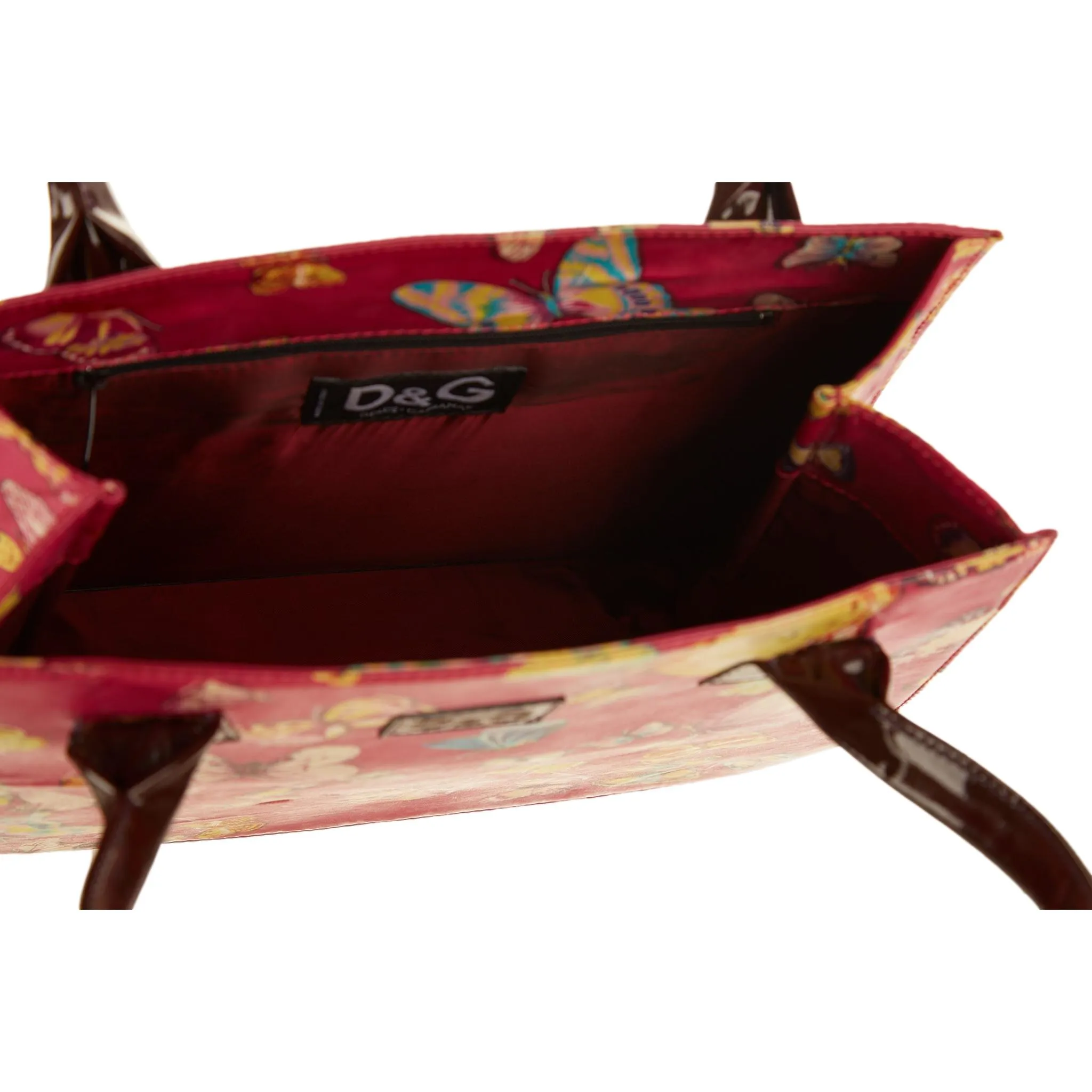 Dolce & Gabbana Pink Butterfly Top Handle Bag