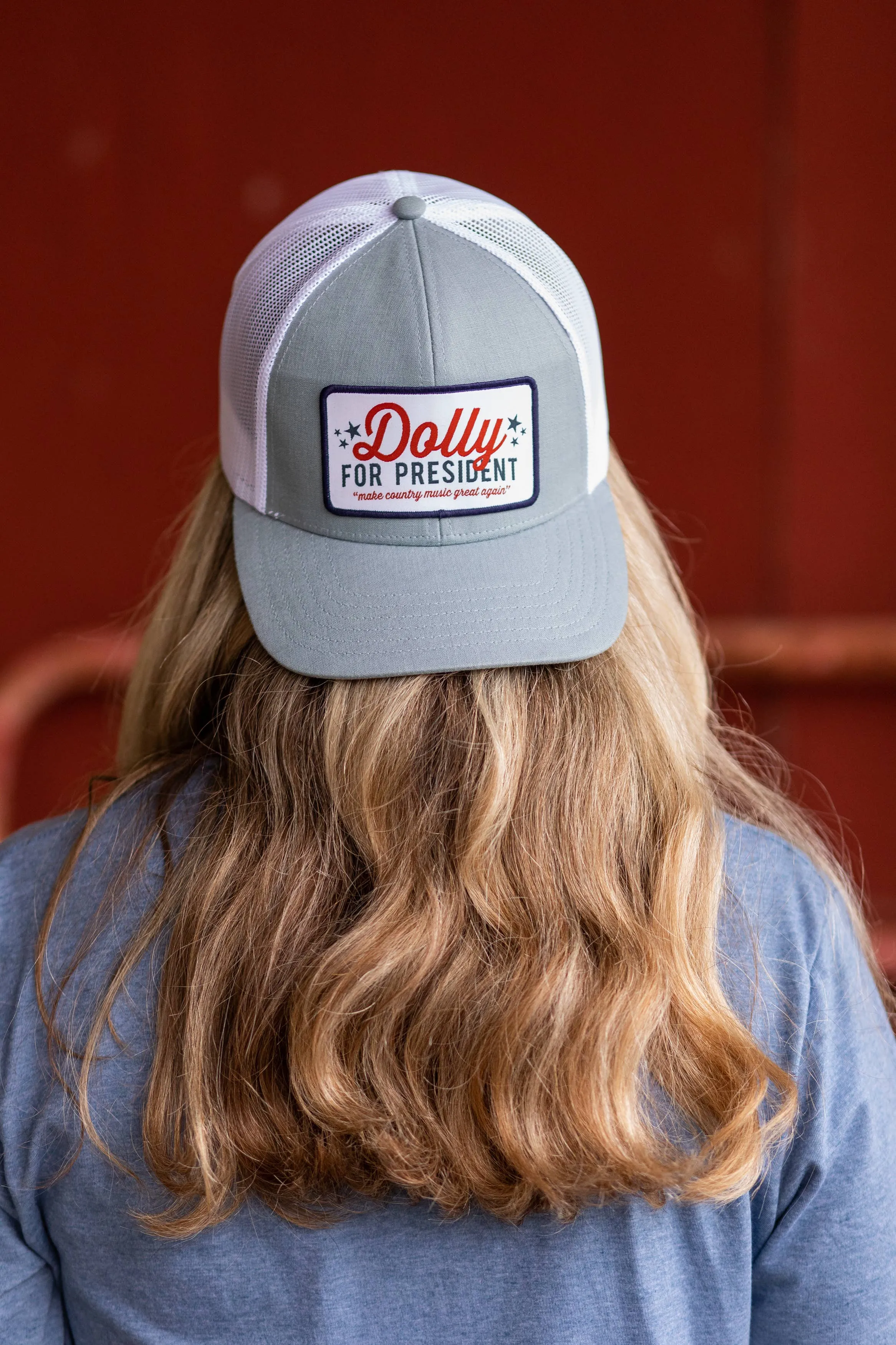 Dolly for President Patch - Trucker Hat Southern Fried Design Barn
