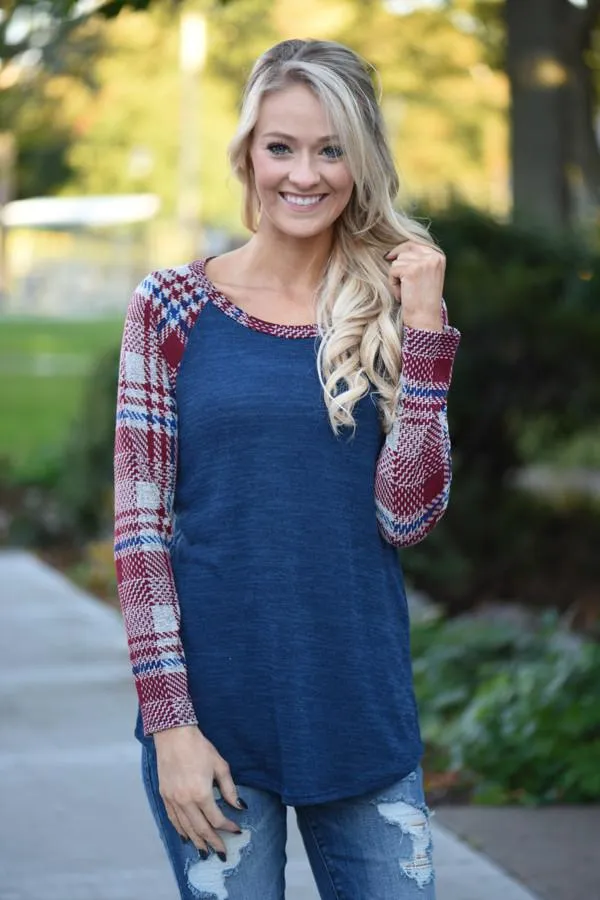 Don't Be Subtle Top ~ Navy