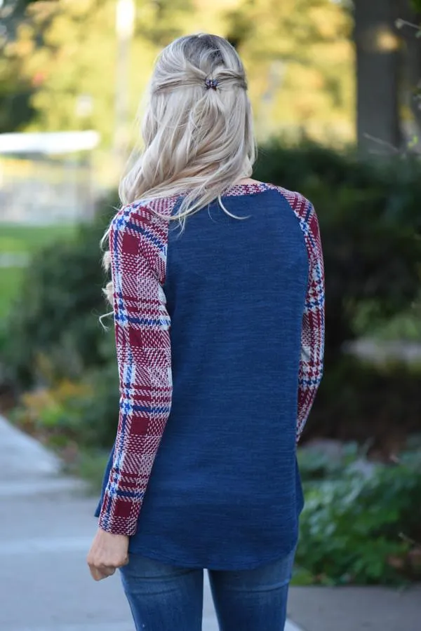 Don't Be Subtle Top ~ Navy