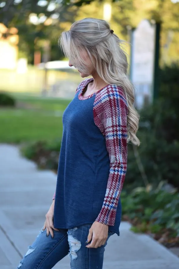 Don't Be Subtle Top ~ Navy