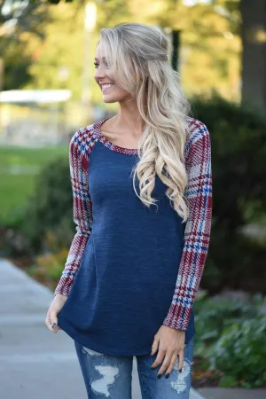 Don't Be Subtle Top ~ Navy