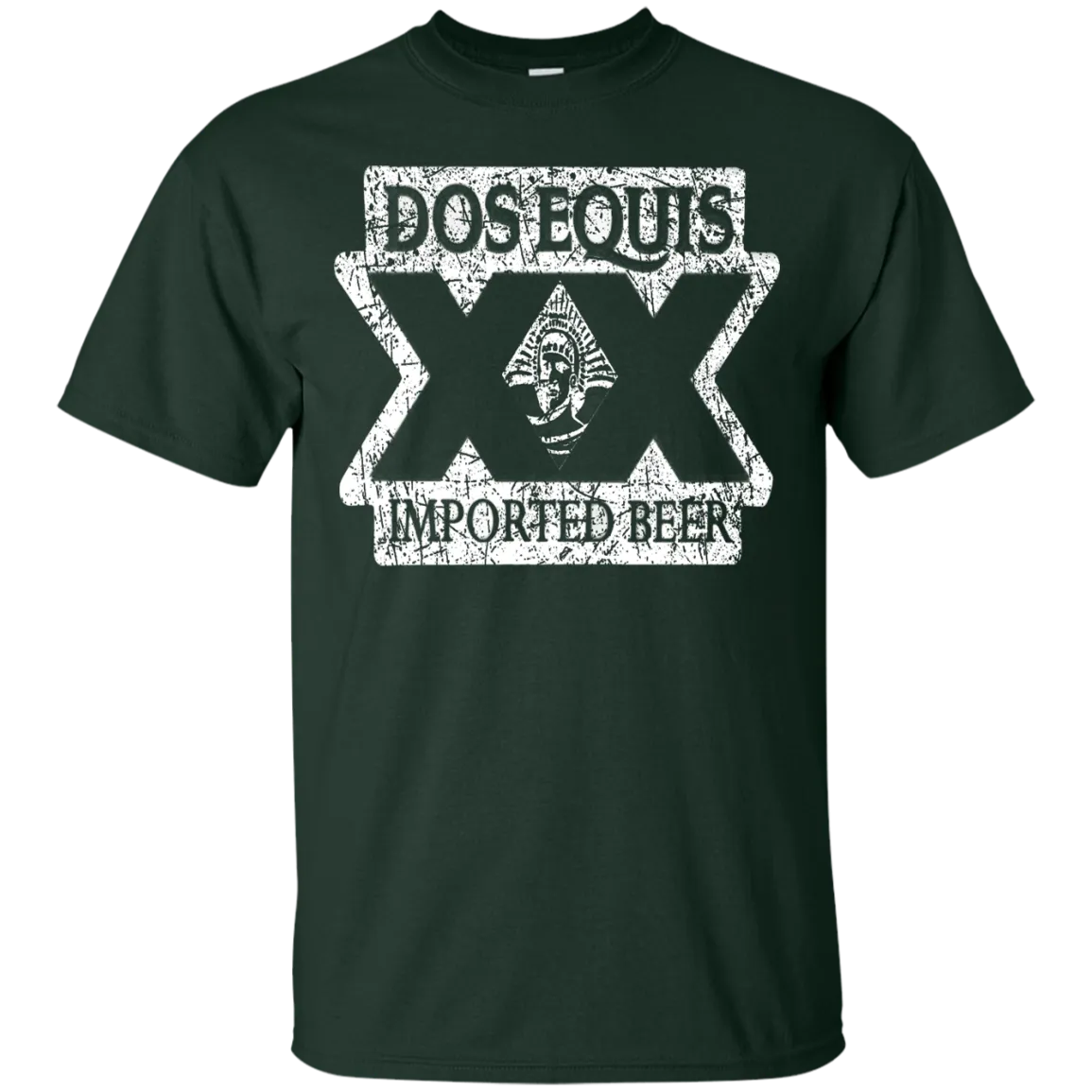 Dos Equis XX Lager Beer T-Shirt Custom Designed Worn Label Pattern