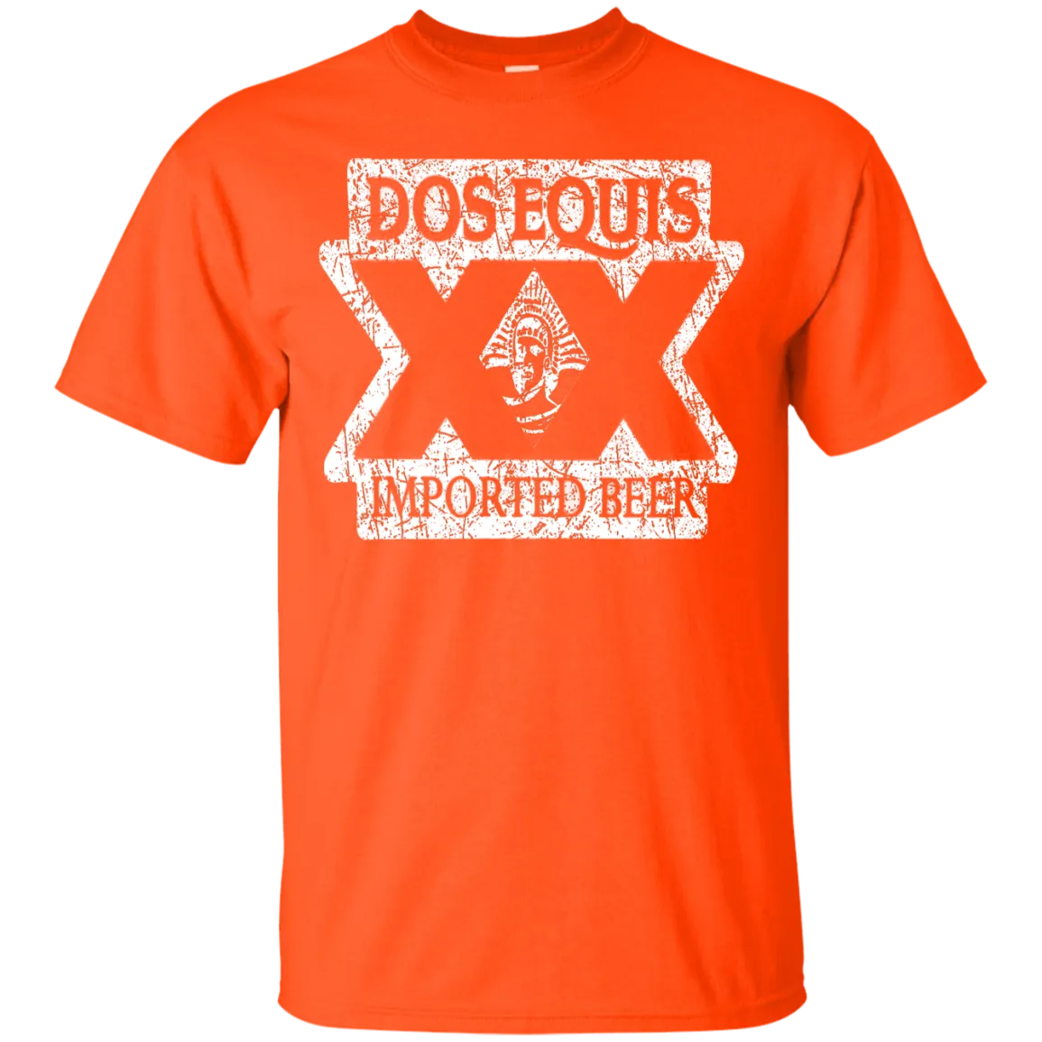 Dos Equis XX Lager Beer T-Shirt Custom Designed Worn Label Pattern