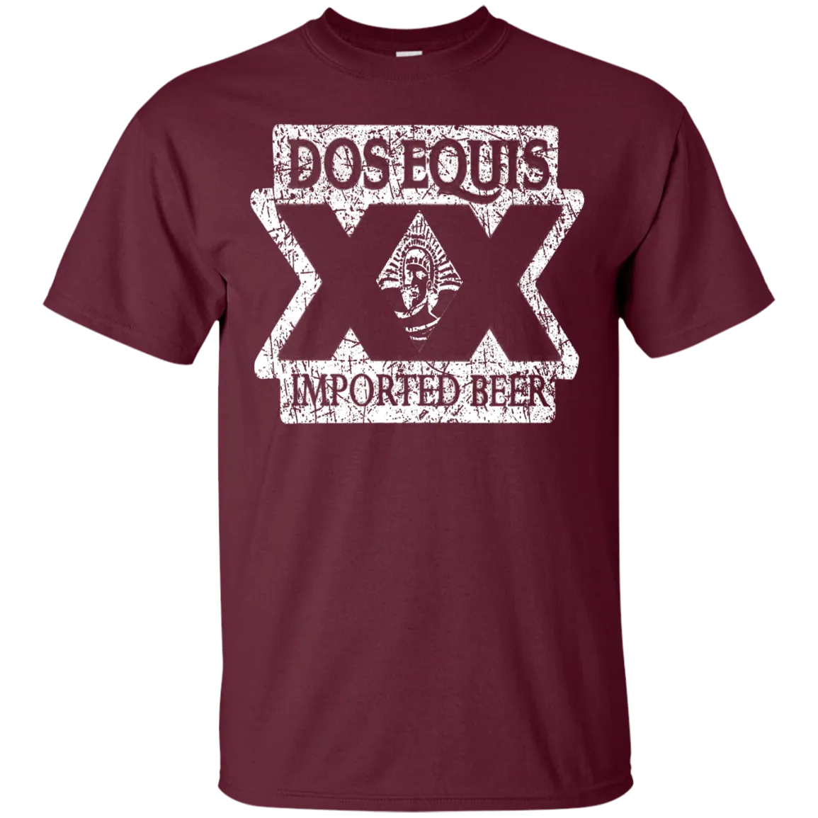 Dos Equis XX Lager Beer T-Shirt Custom Designed Worn Label Pattern