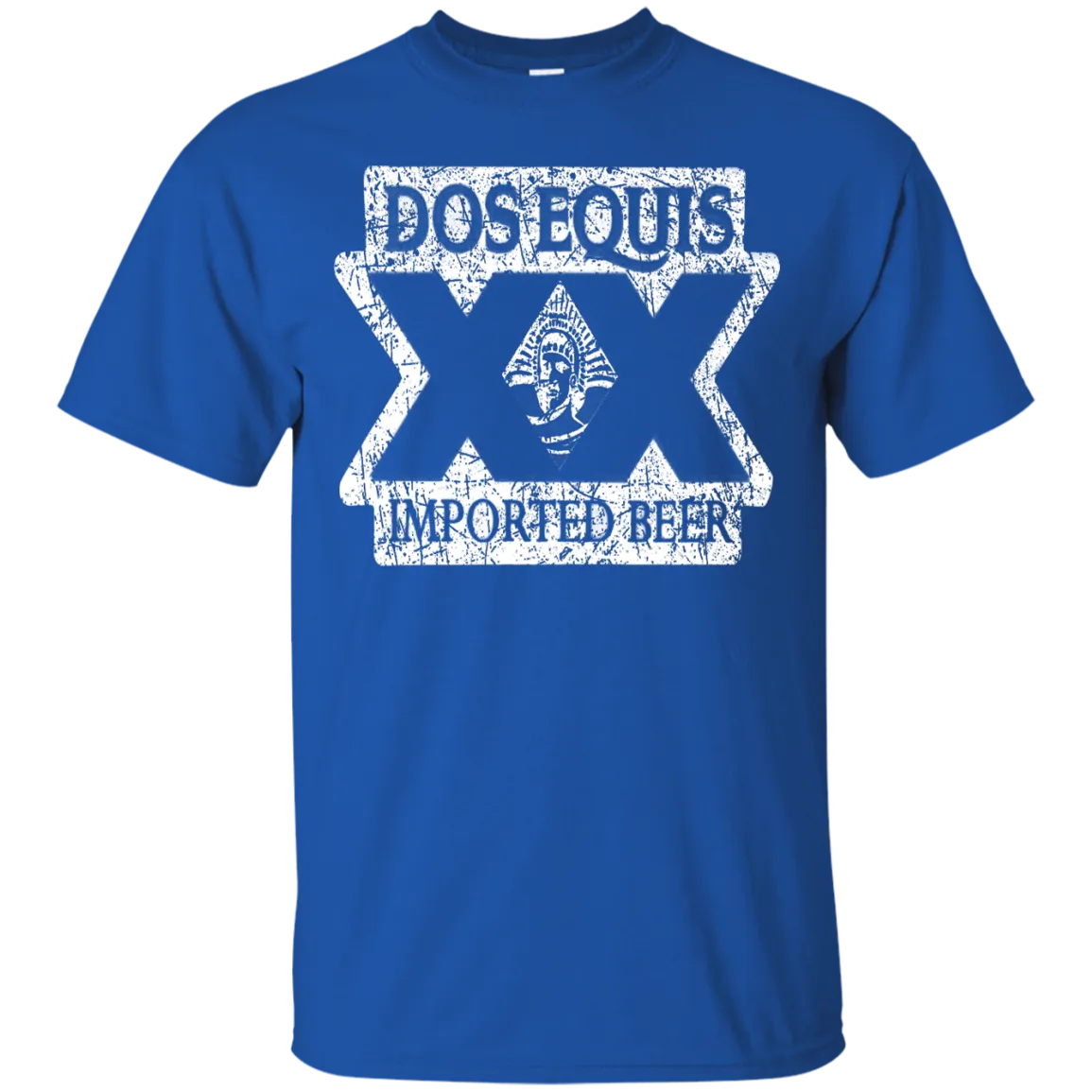 Dos Equis XX Lager Beer T-Shirt Custom Designed Worn Label Pattern