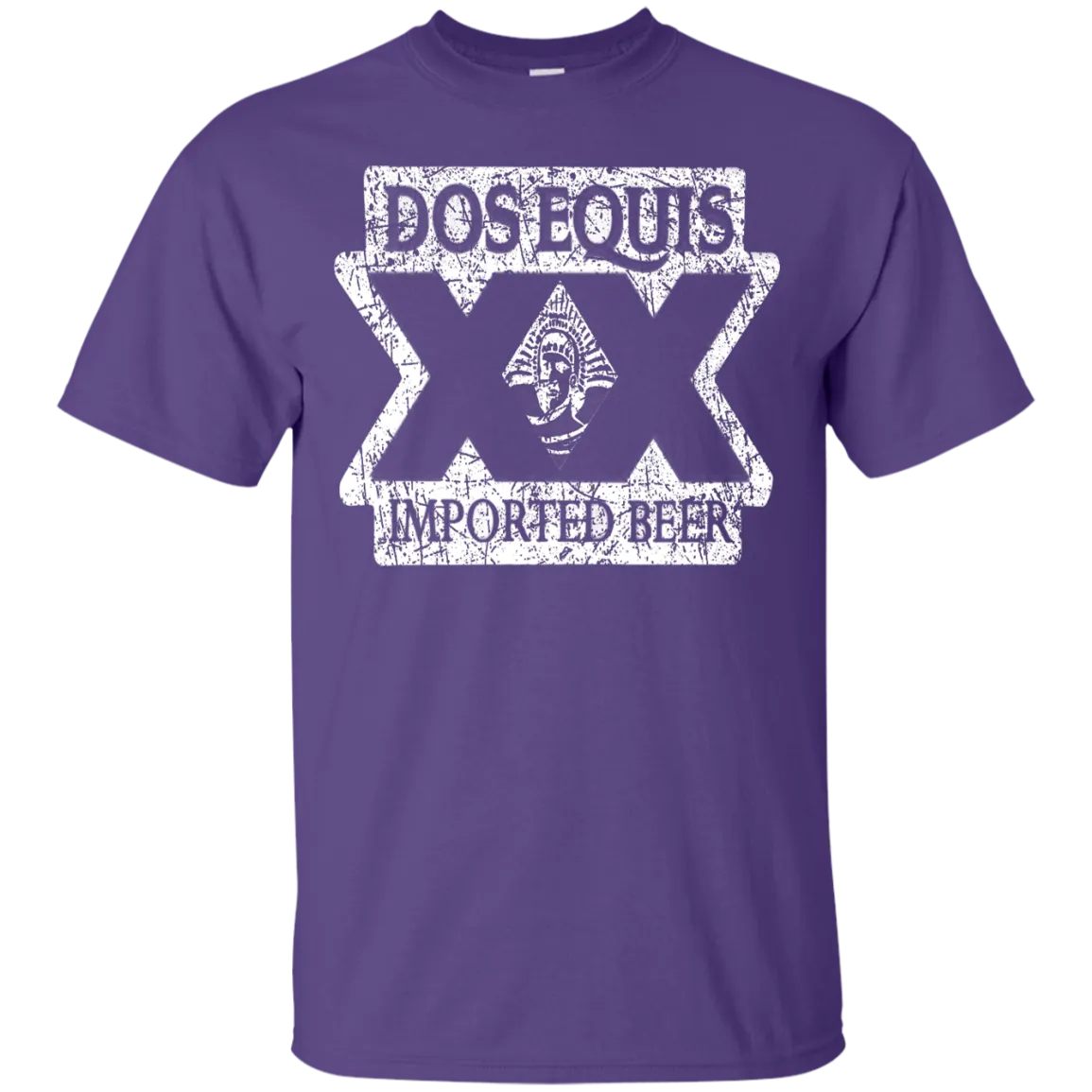 Dos Equis XX Lager Beer T-Shirt Custom Designed Worn Label Pattern