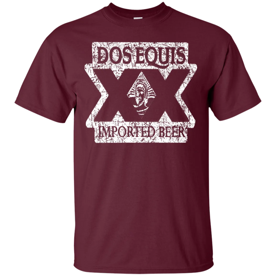 Dos Equis XX Lager Beer T-Shirt Custom Designed Worn Label Pattern