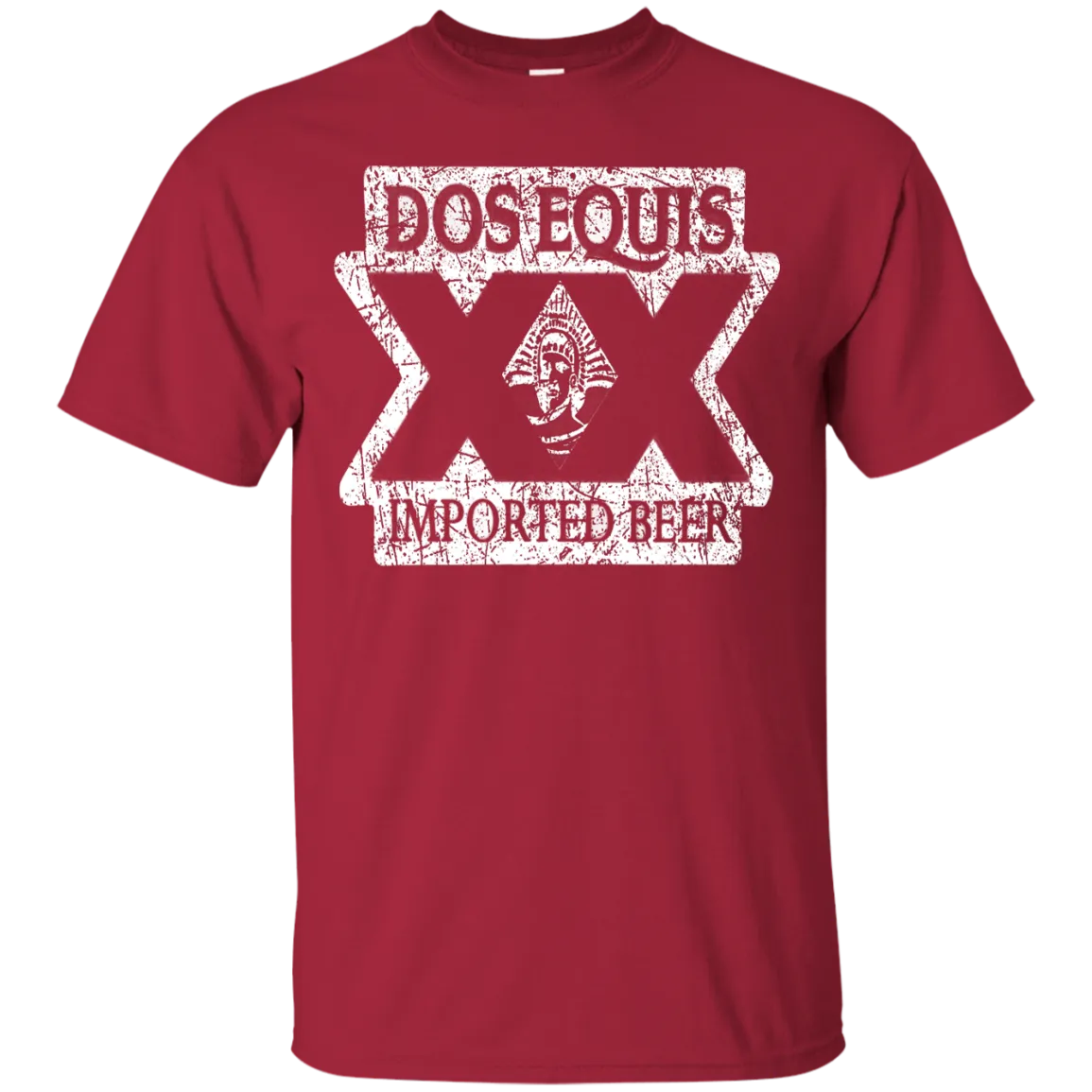 Dos Equis XX Lager Beer T-Shirt Custom Designed Worn Label Pattern