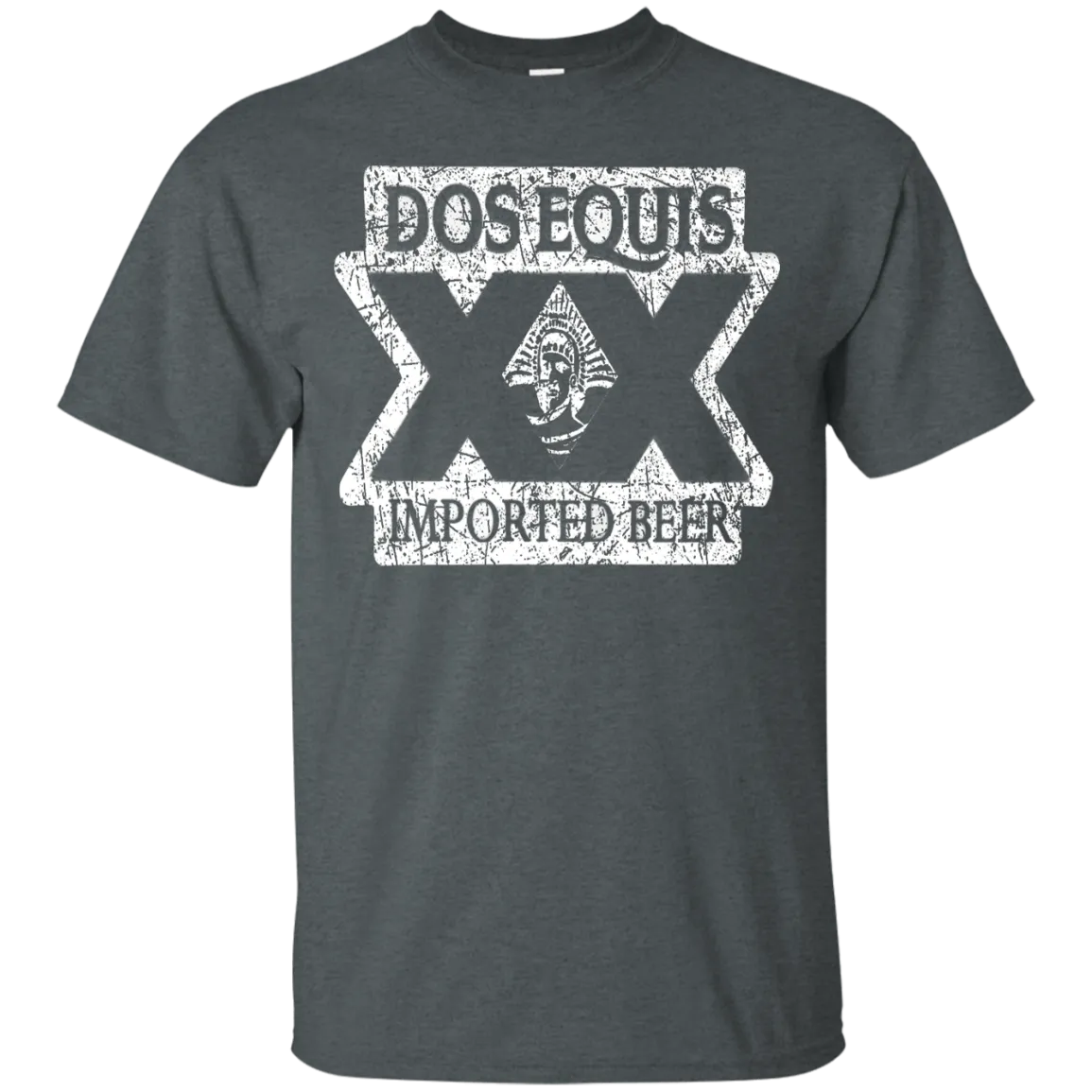 Dos Equis XX Lager Beer T-Shirt Custom Designed Worn Label Pattern