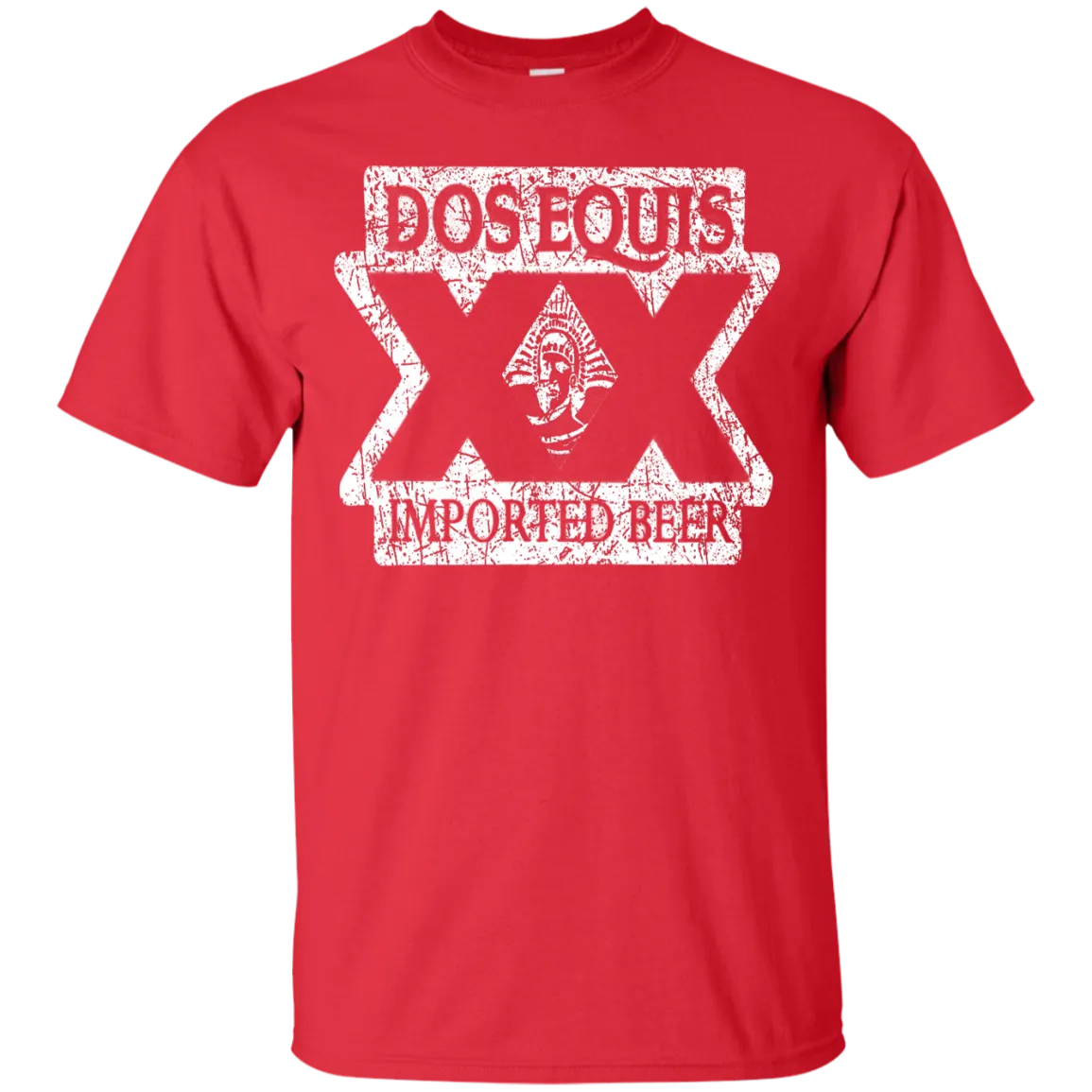 Dos Equis XX Lager Beer T-Shirt Custom Designed Worn Label Pattern
