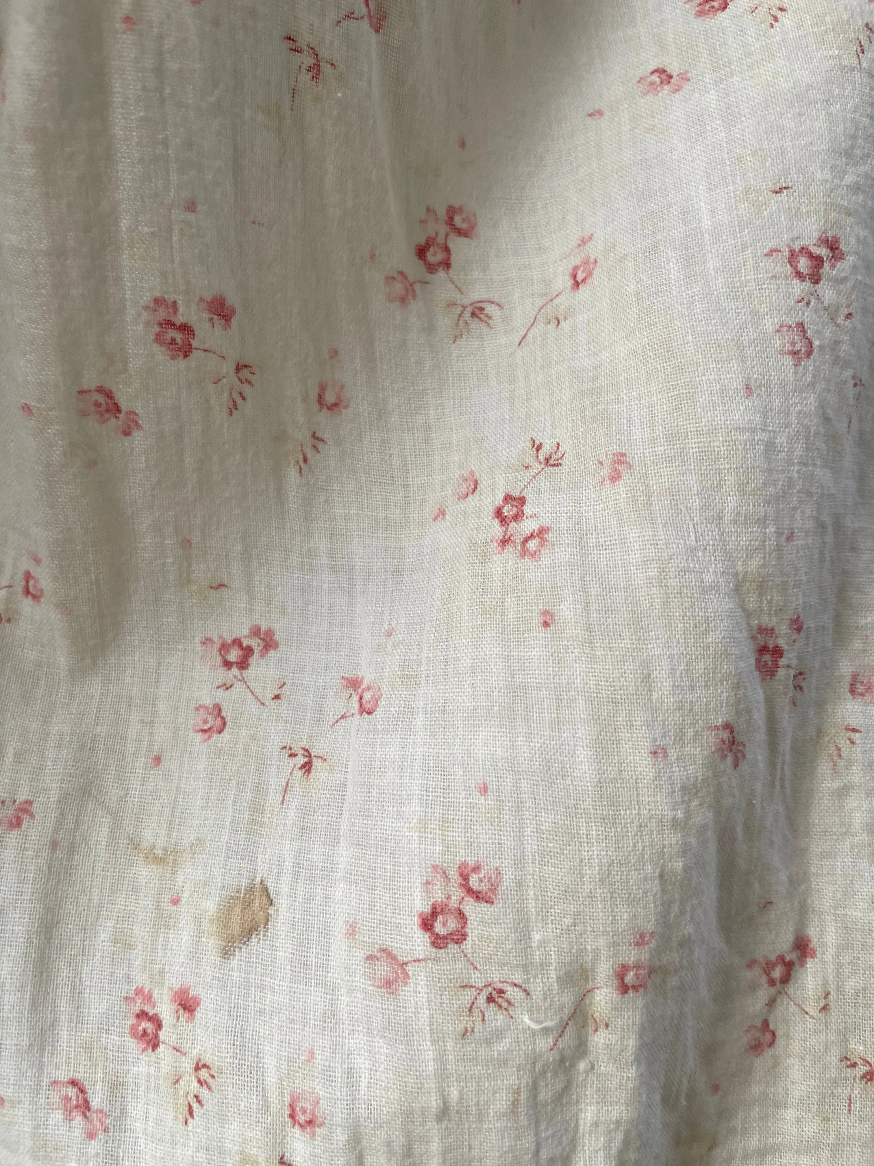 Early 1900s Ditsy Floral Calico Ethereal Blouse
