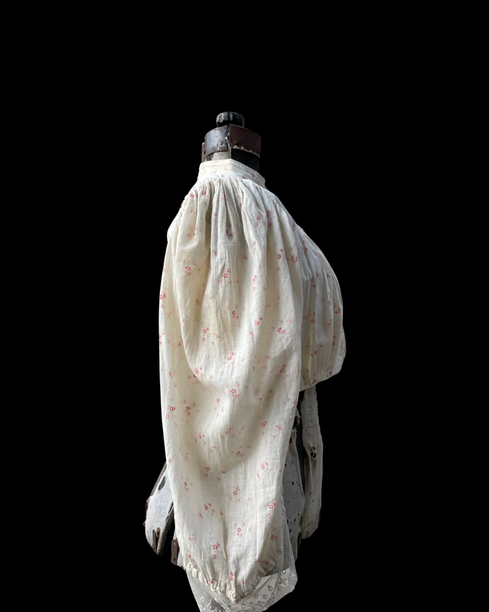 Early 1900s Ditsy Floral Calico Ethereal Blouse