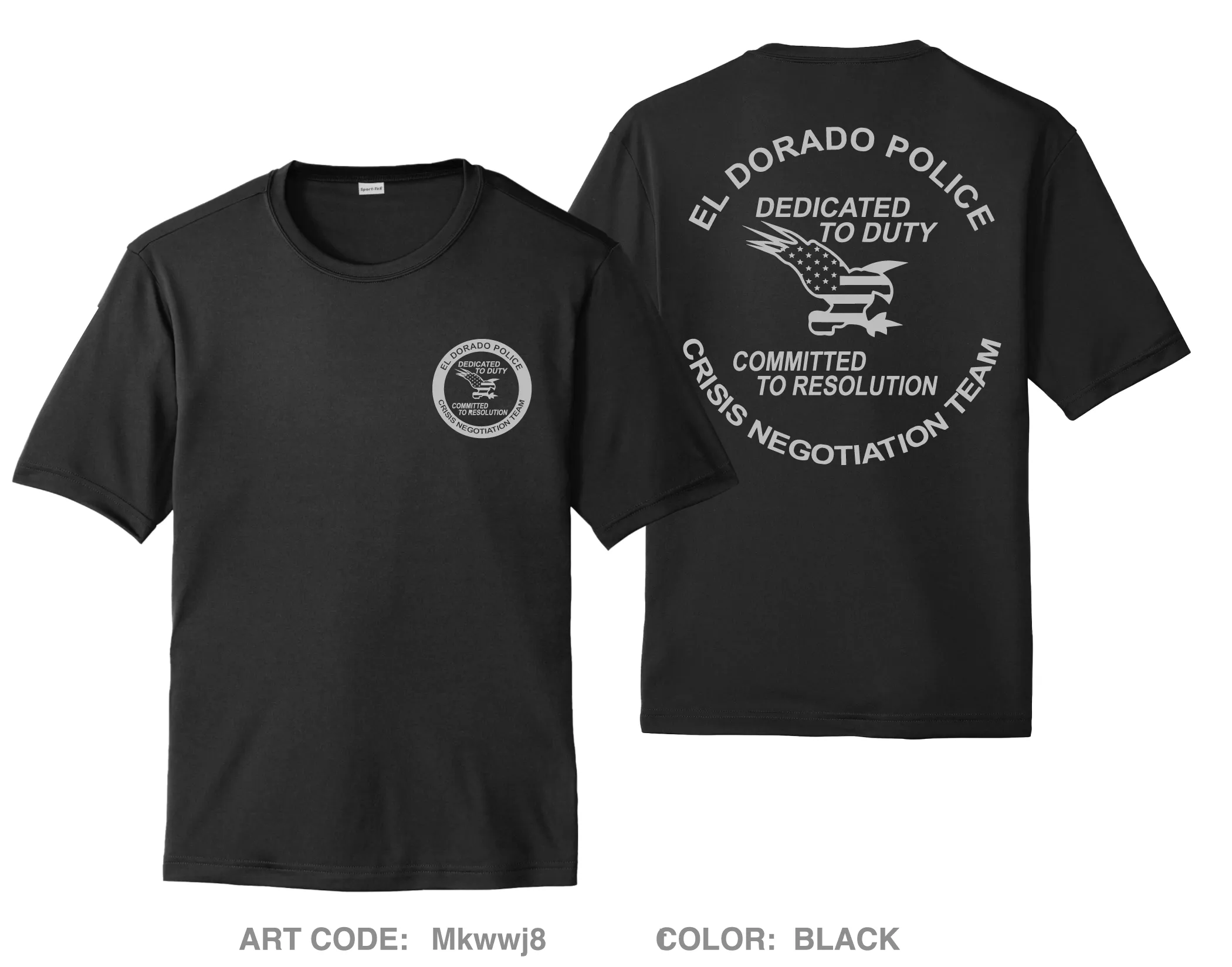 El Dorado Police Department Crisis Negotiation Team Hi-Tech Performance Unisex SS Tee - Mkwwj8