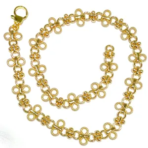 Elegant 18k Gold-Filled Clover Chain Statement Necklace 18”, 20”, 22”