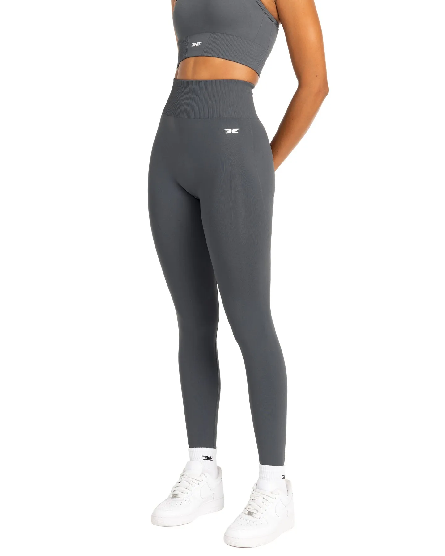 Elite Seamless V2 Leggings - Grey (Subtle Scrunch)