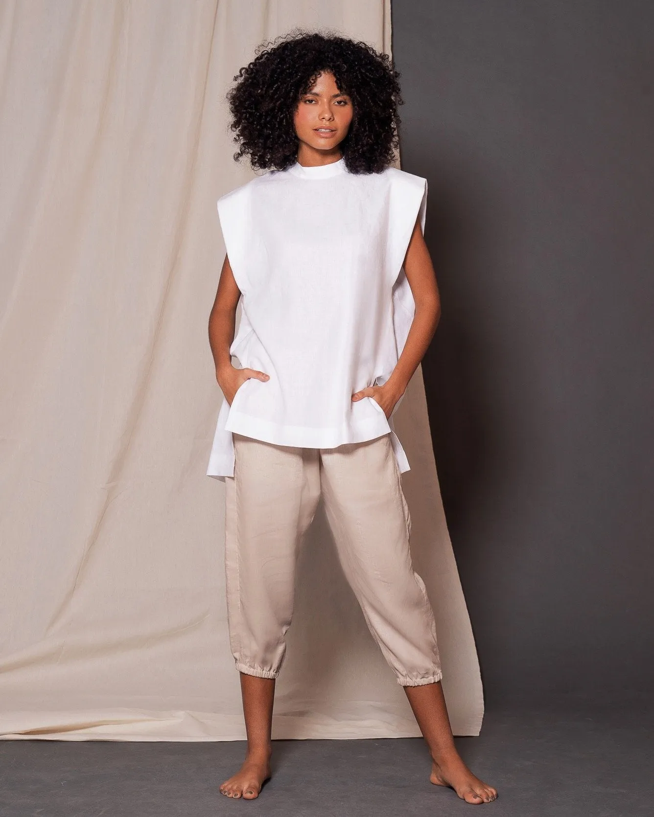 ELLA STRUCTURED LINEN SHIRT