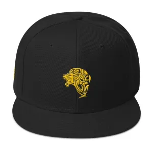 Embroidered Lion Snapback Hat