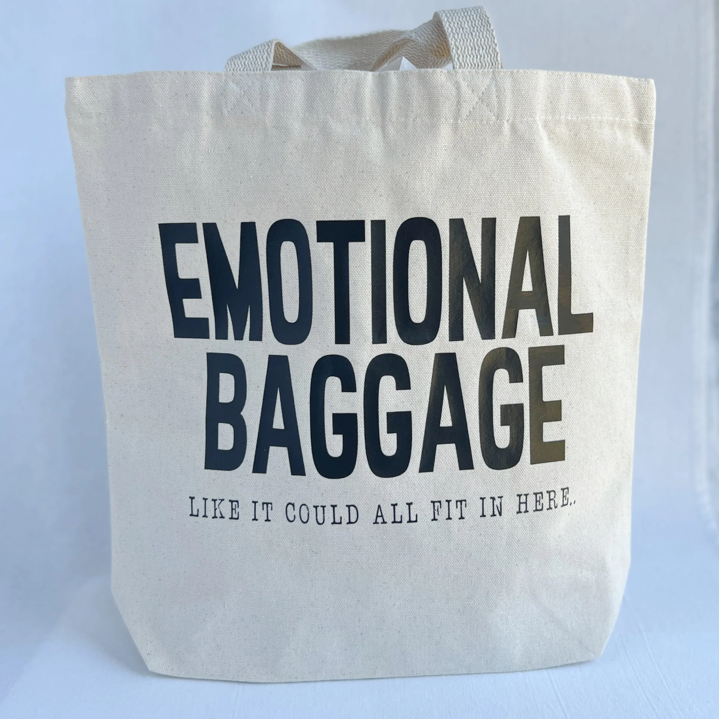 emotional baggage tote bag