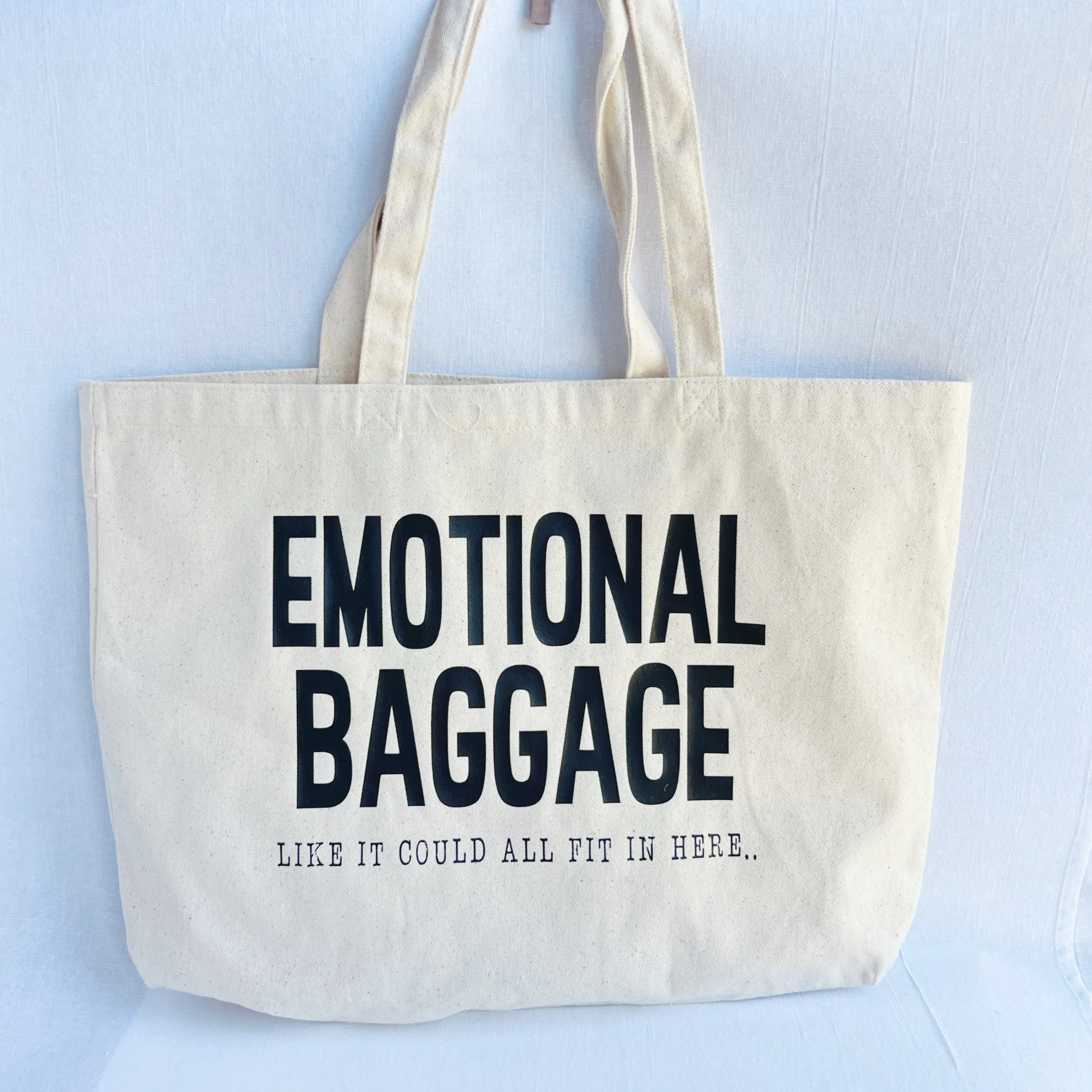emotional baggage tote bag