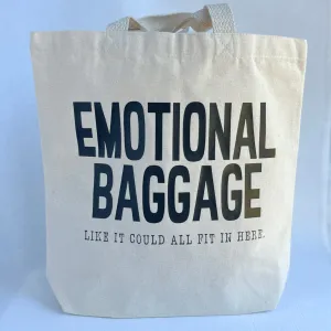 emotional baggage tote bag