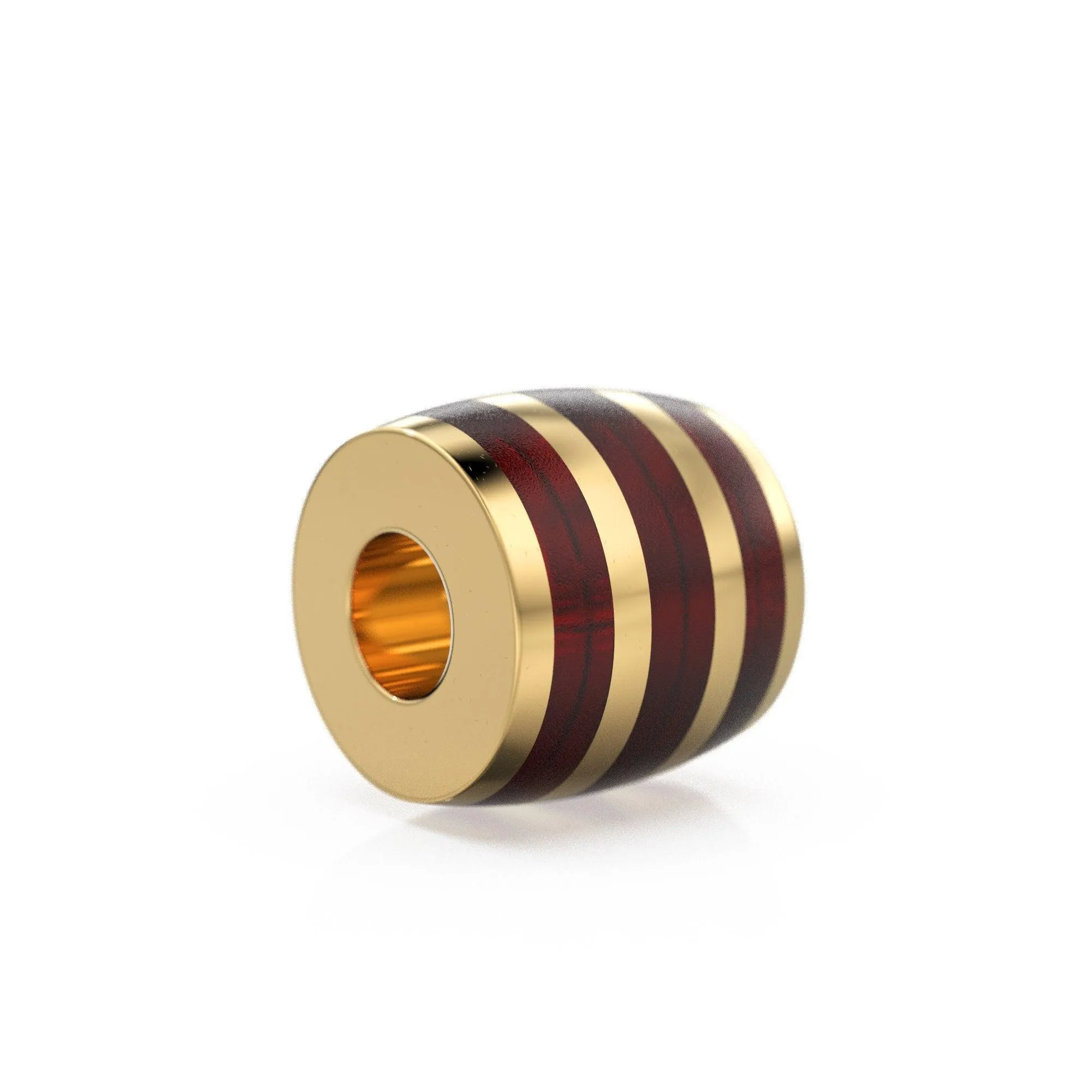 Enamel Solid Gold Round Wheel Beads / Handmade Real Gold Tyre Gold Spacer / Black Enamel Rondelle Beads / Jewelry Making Essential Finding