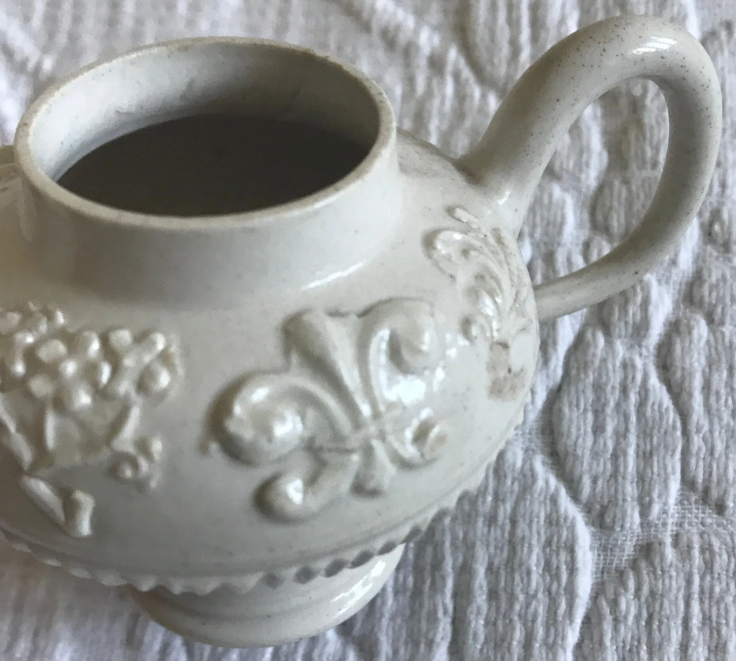 English 18th Century Salt-Glaze Stoneware Miniature Teapot and Cover.