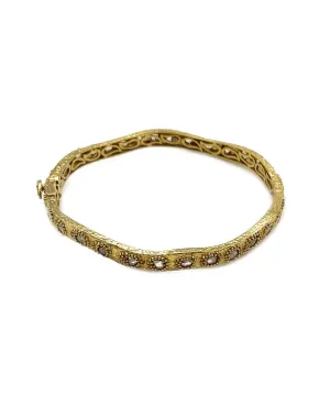 Eternity Wavy 20K Yellow Gold Bracelet