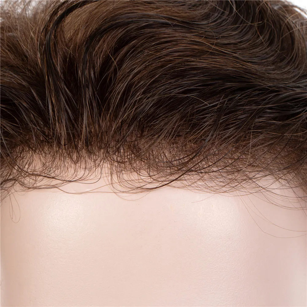 European Hair Thin Skin V-loop Color #4 Hair Systems