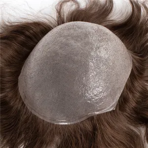 European Hair Thin Skin V-loop Color #4 Hair Systems