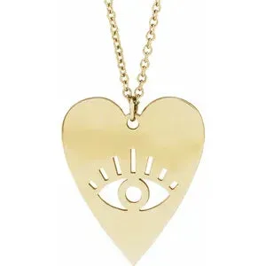 Evil Eye Heart 16-18" Necklace 87780