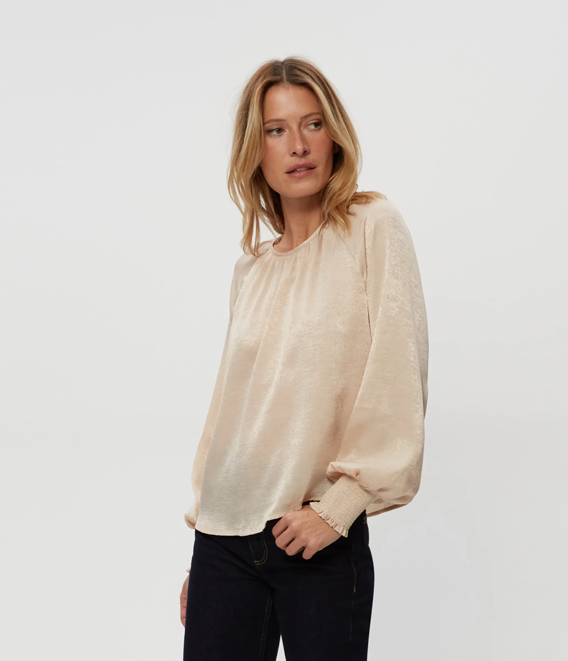 Fabi Hammered Satin Top