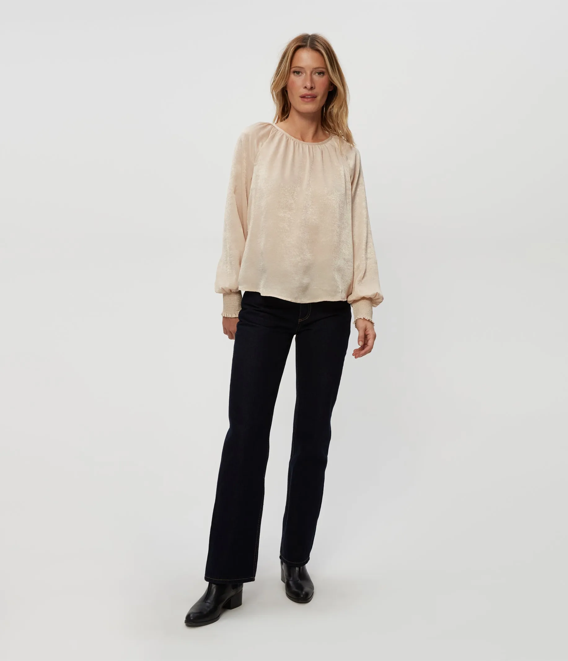 Fabi Hammered Satin Top