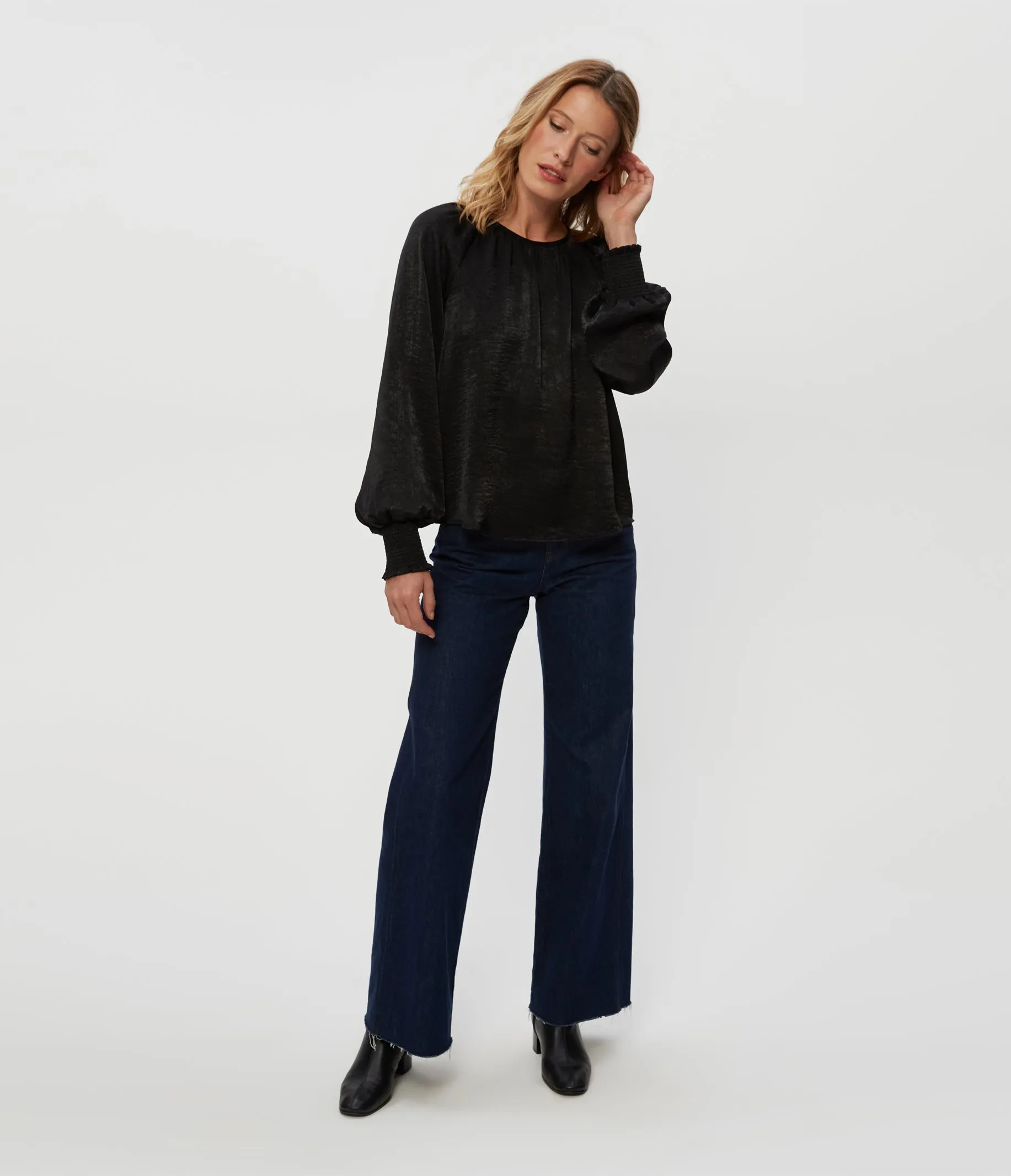 Fabi Hammered Satin Top