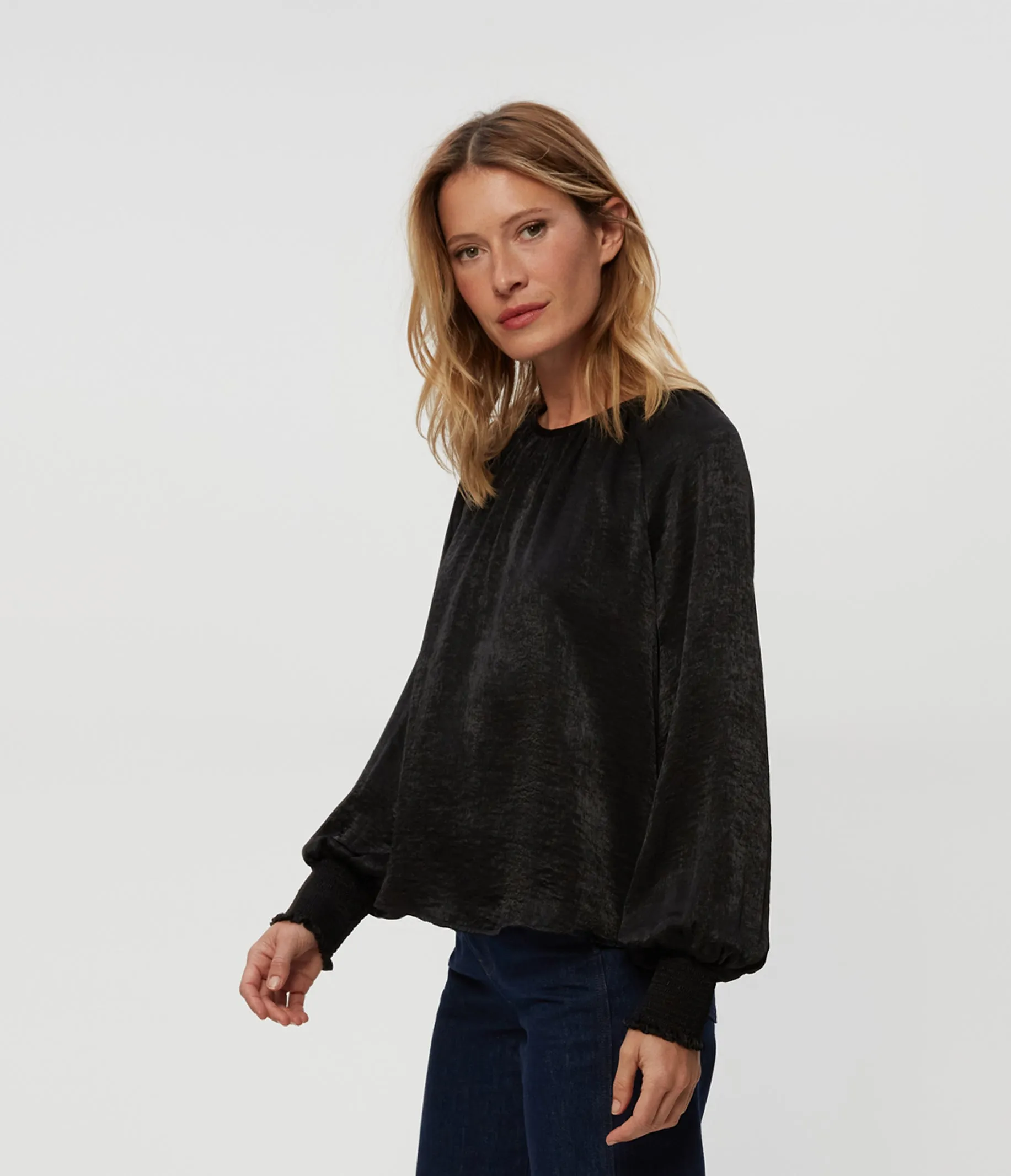 Fabi Hammered Satin Top