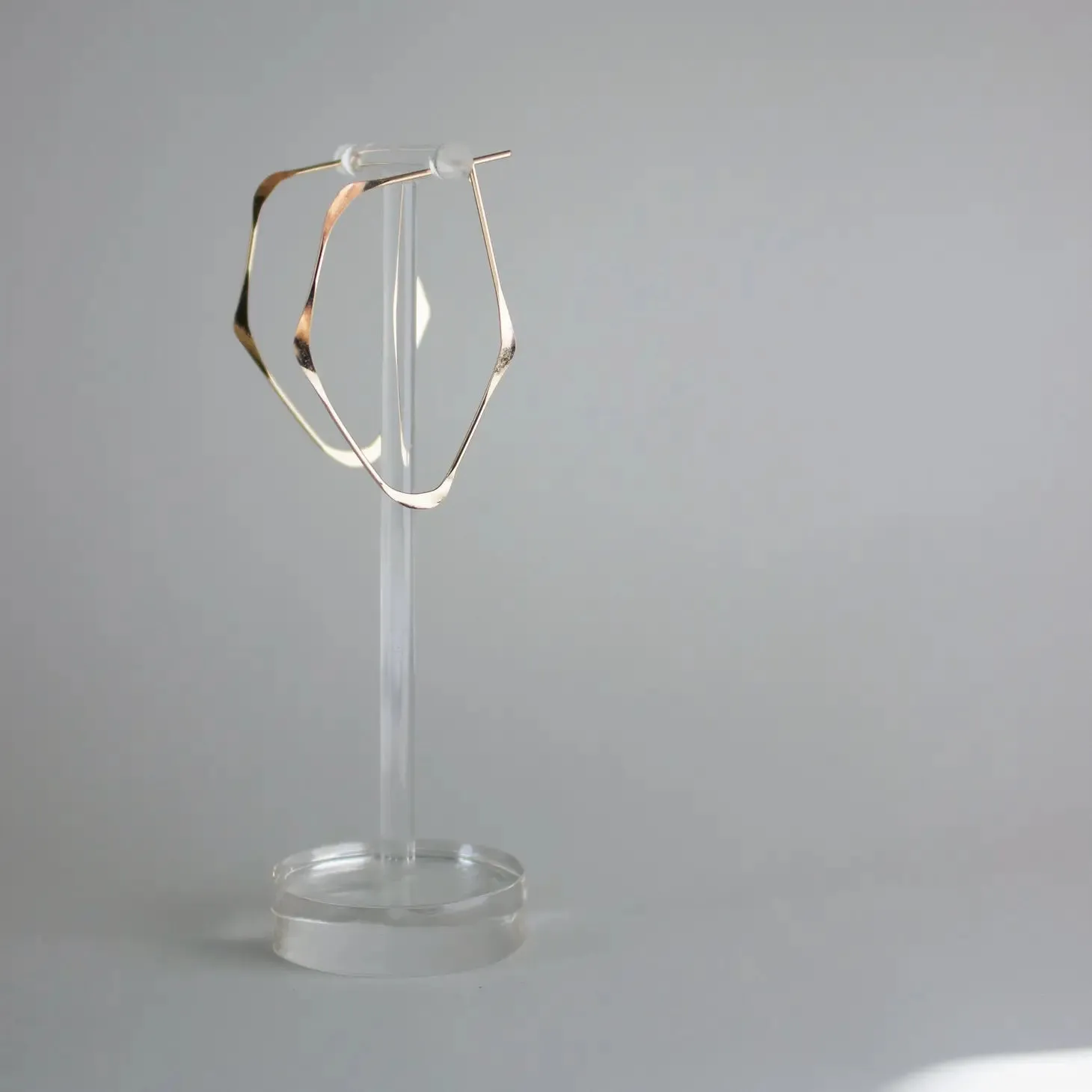 facet hoop earrings