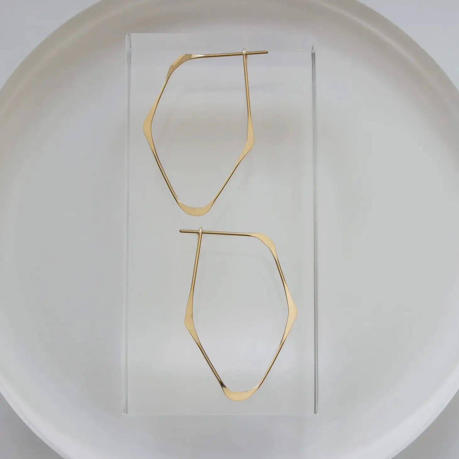 facet hoop earrings