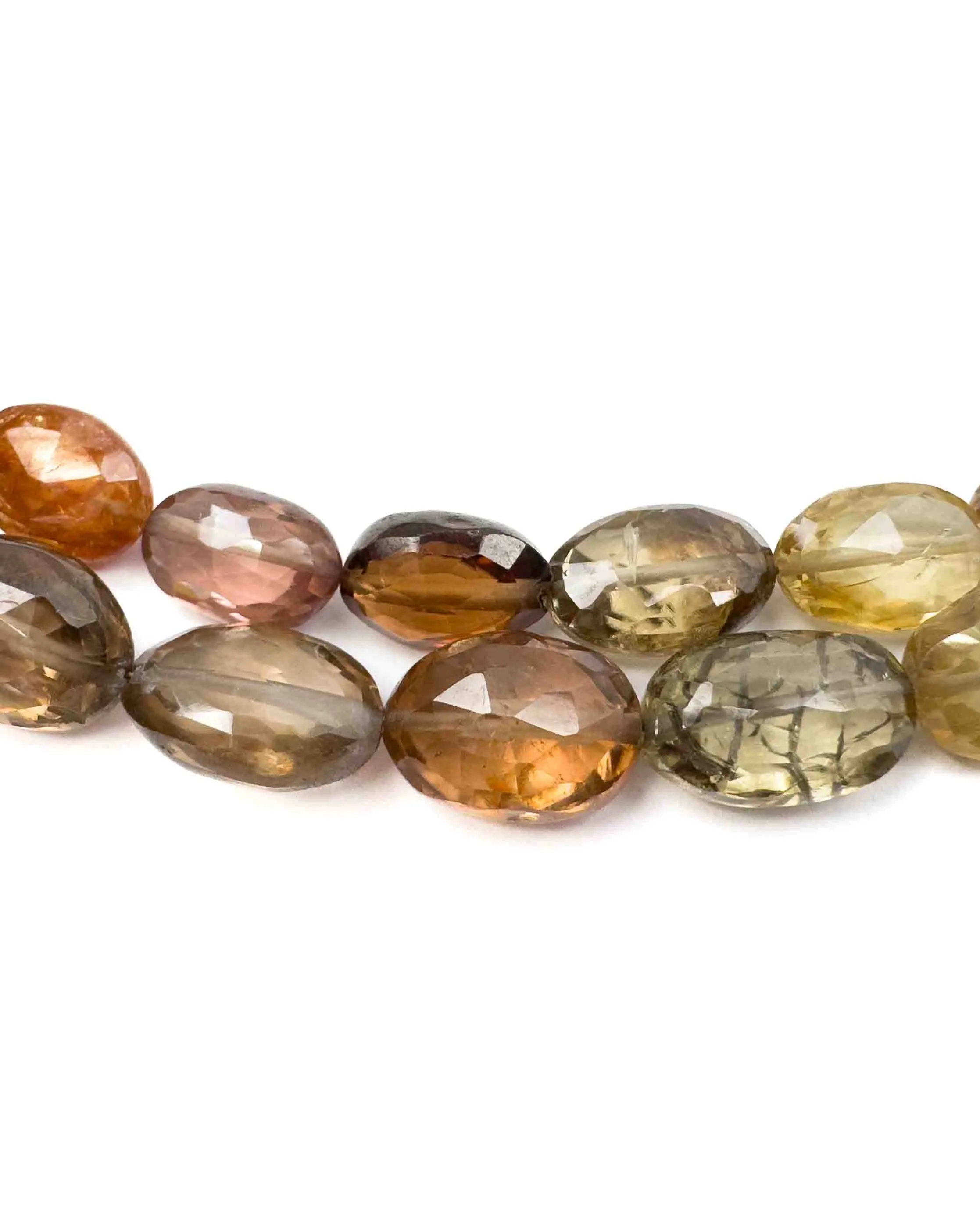 Faceted Multi-Color Spinel Double Strand Statement Necklace