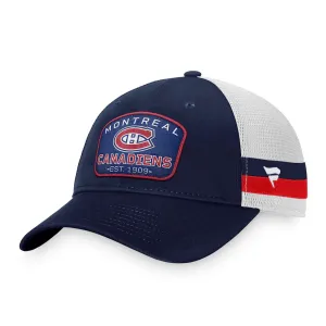 Fanatics Fundamental Structured Trucker w/Stripes Hat - Montreal Canadiens