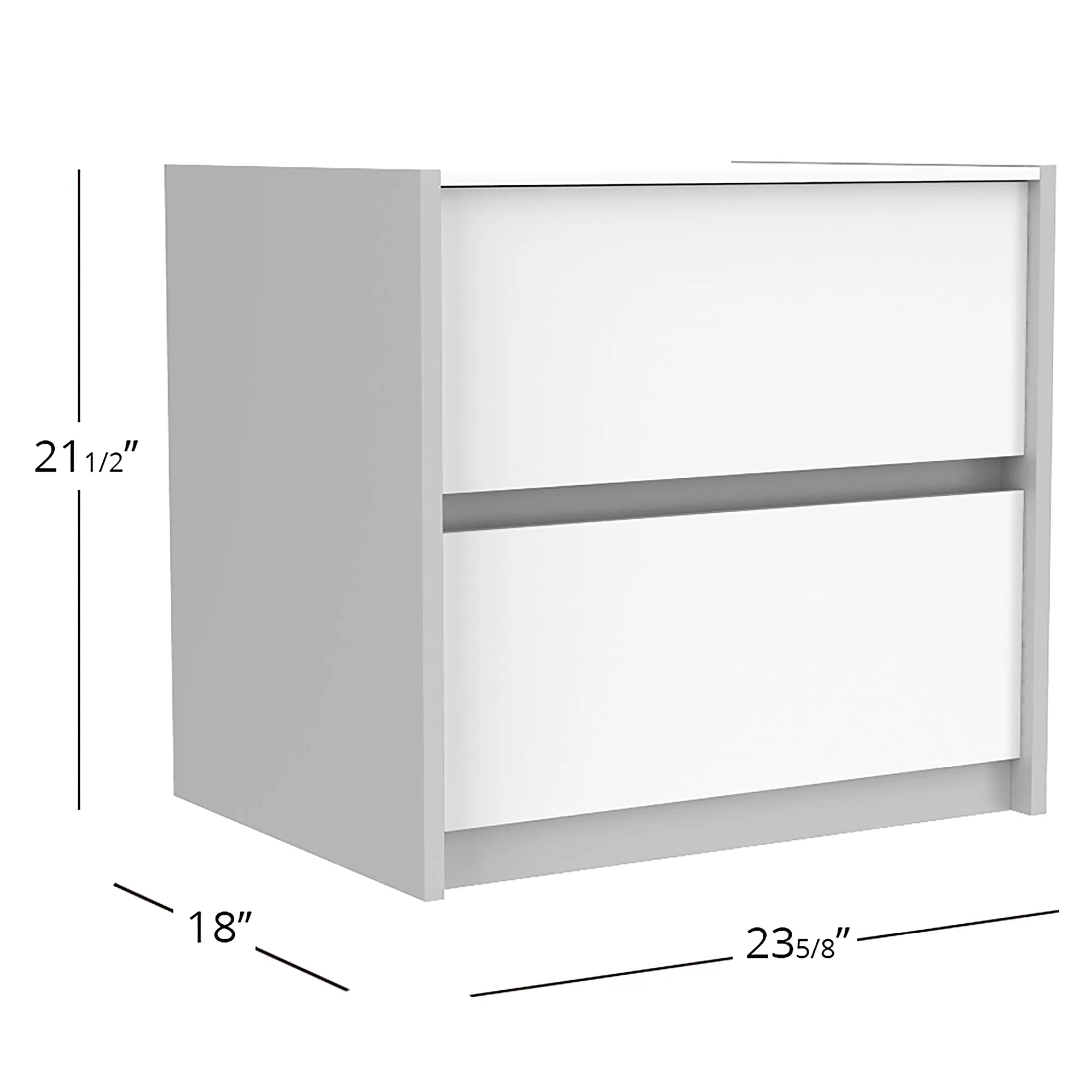 Farona night table for bedroom decoration, grey & white