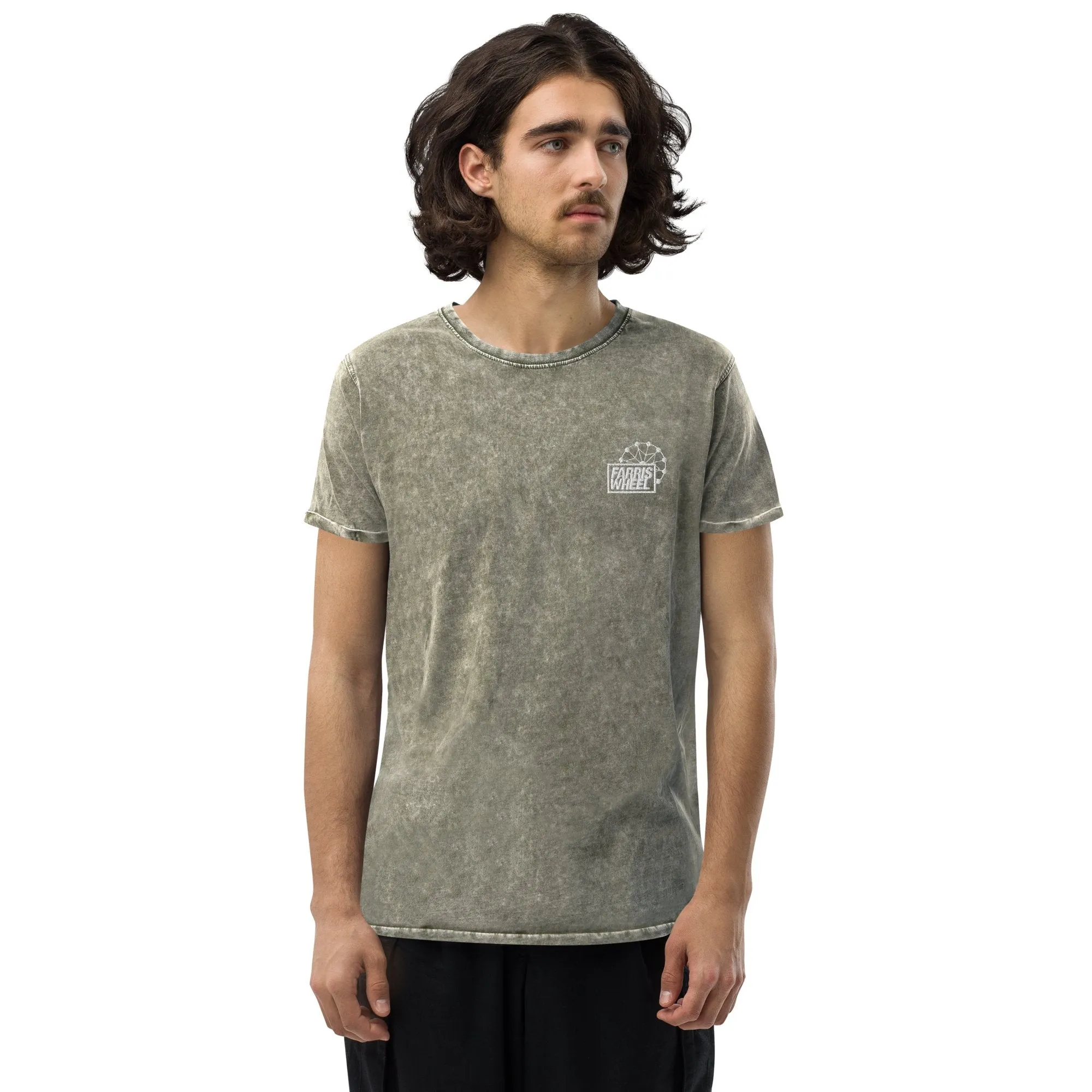 Farris Wheel Unisex Acid Wash Denim T-Shirt