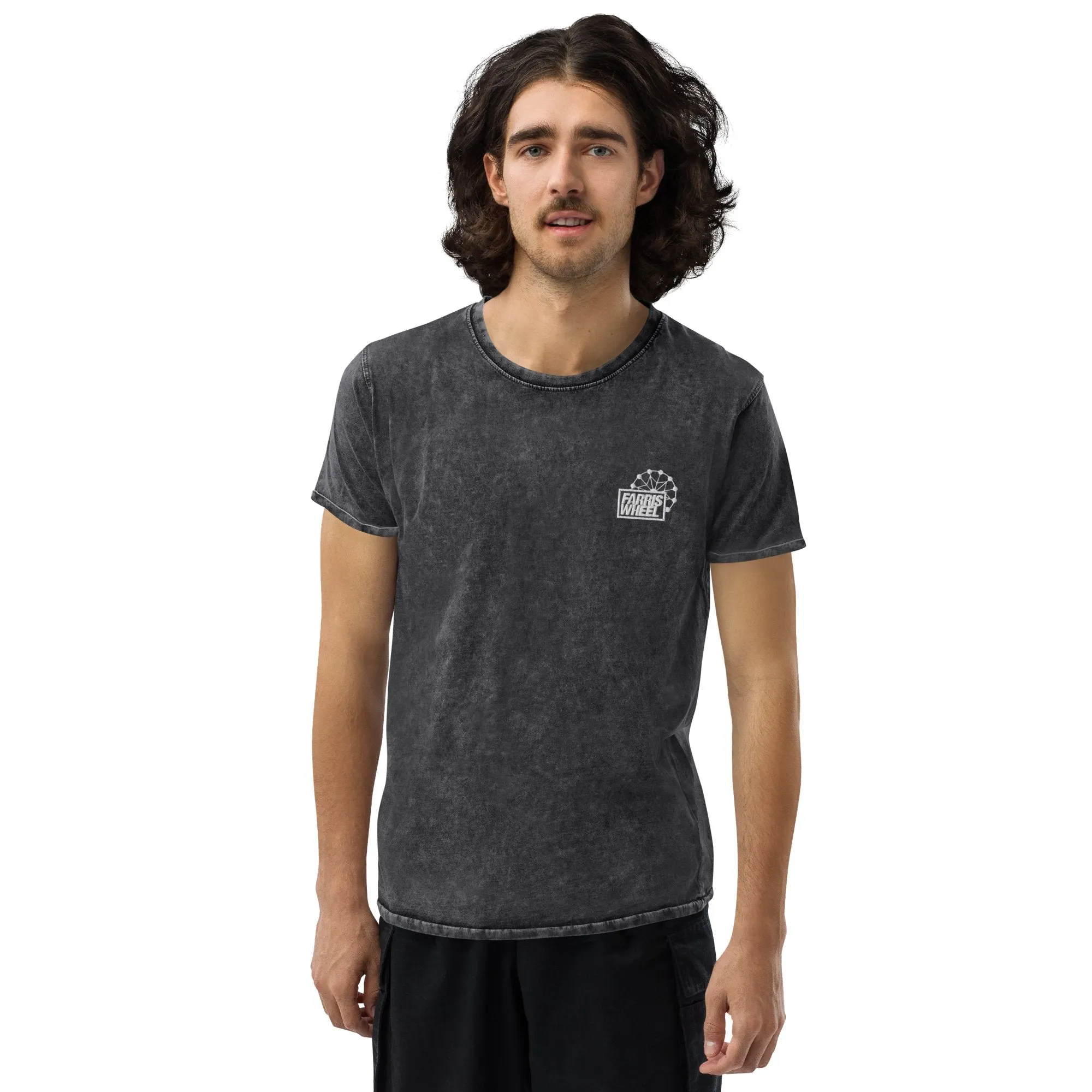 Farris Wheel Unisex Acid Wash Denim T-Shirt
