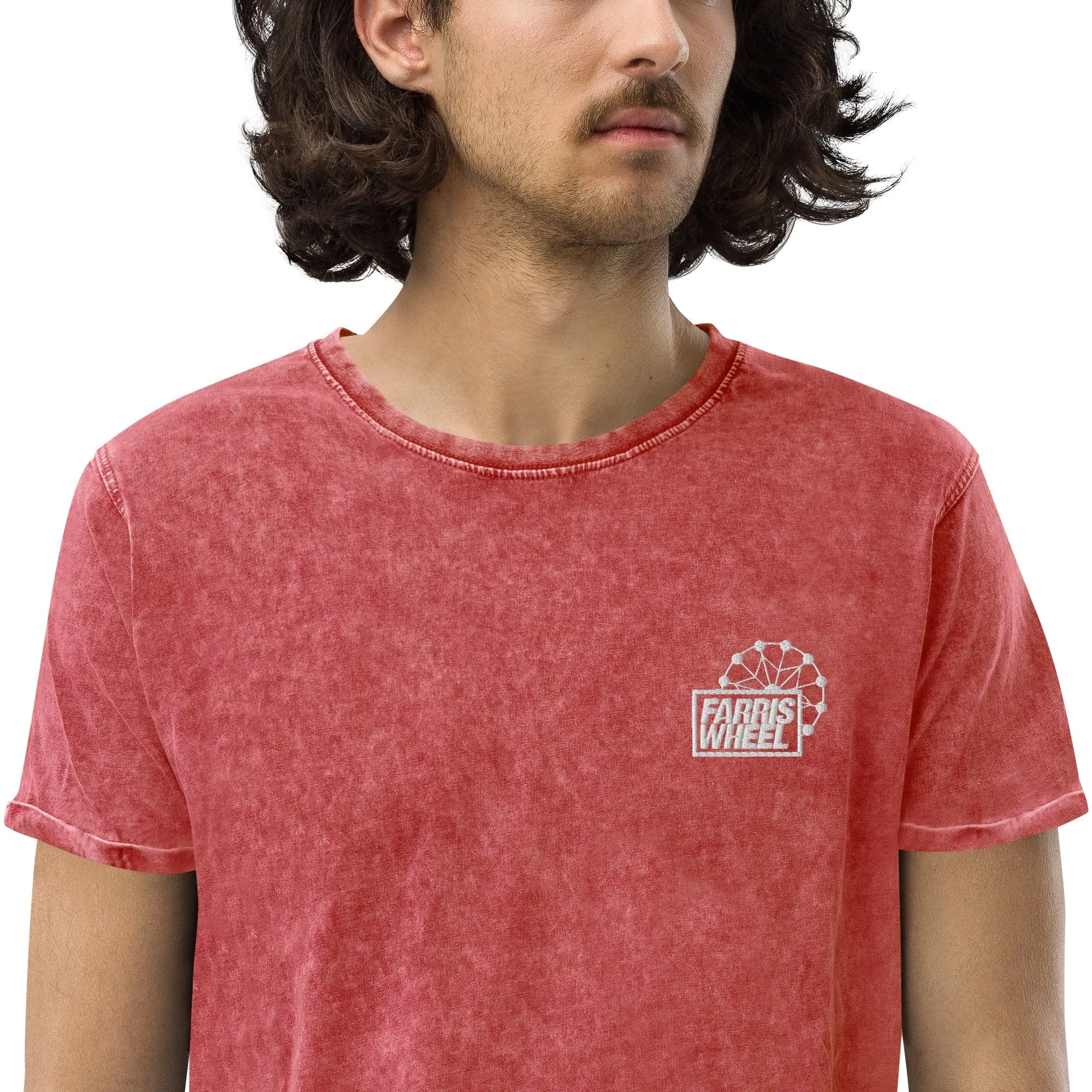 Farris Wheel Unisex Acid Wash Denim T-Shirt