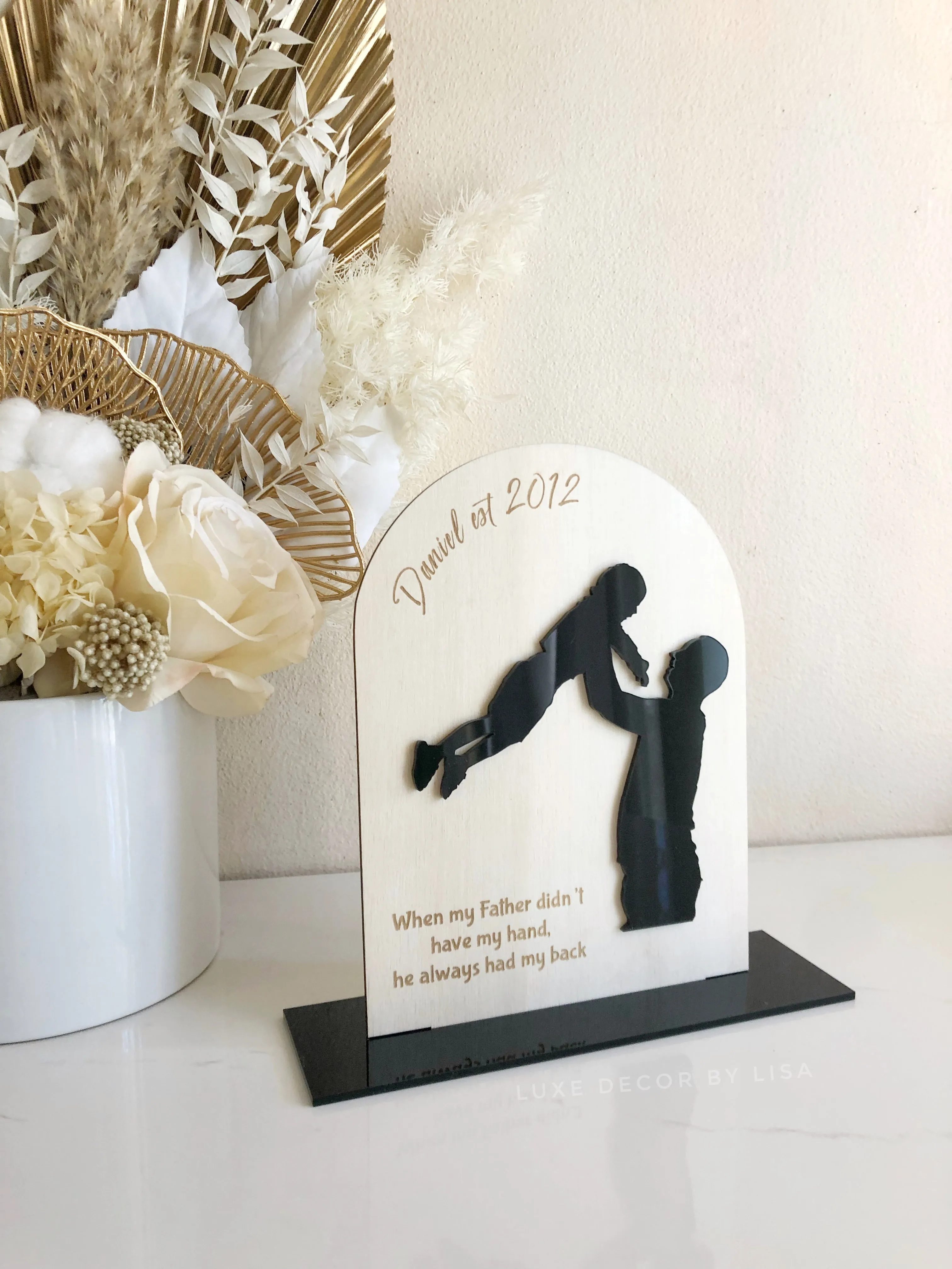 Fathers Arched Appreciation Sign - Boy