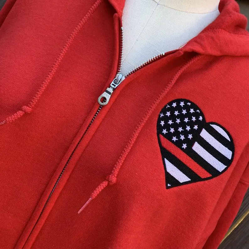 Firefighter Gift -Thin Red Heart