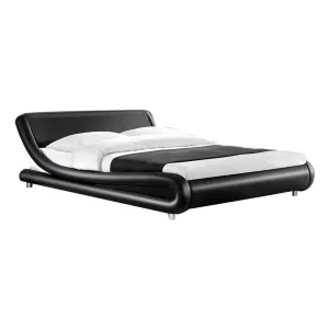 Flio Bed Frame PU Leather - Black King