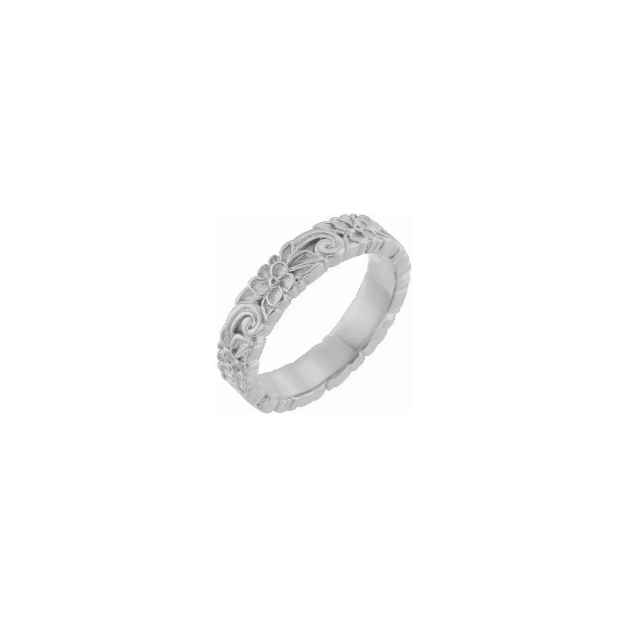 Floral Textured Slim Band